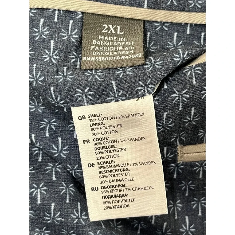 Oak Hill Blazer‎ mens size 2XL Gray Two Button Sport Coat business  classic fit